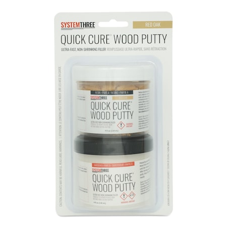 System Three Resins Quick Cure Putty, Red Oak, 8-oz Kit 1022K10